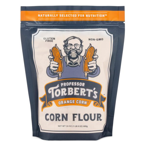 Orange Corn Flour Packet With A White Background